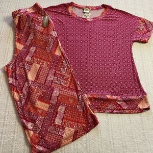 INK & IVY Womens Small Shirt Sleeve and Capri Pants PJ Set Nightwear
